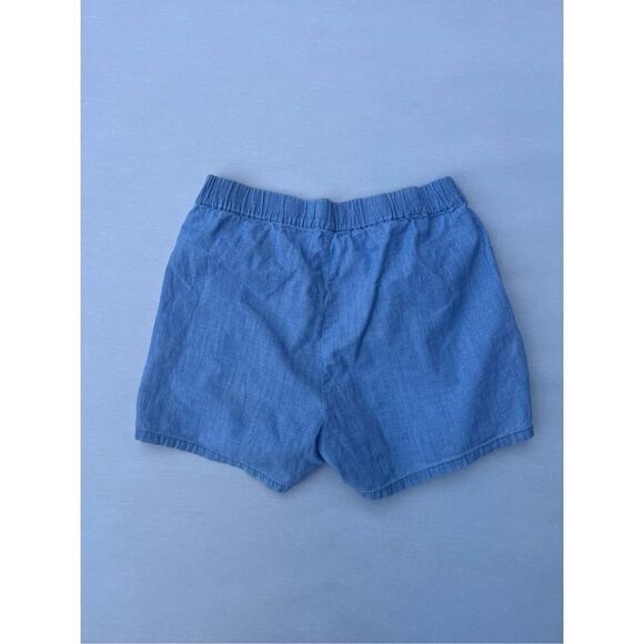 Madewell Chambray Blue 100% Cotton Pull On Shorts Edwina Wash size XS - Picture 3 of 5